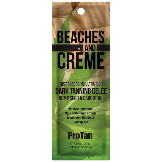 Beaches & Creme Fast Absorbing Dark tanning Gelee (Hemp Seed & Carrot Oil) 22ml